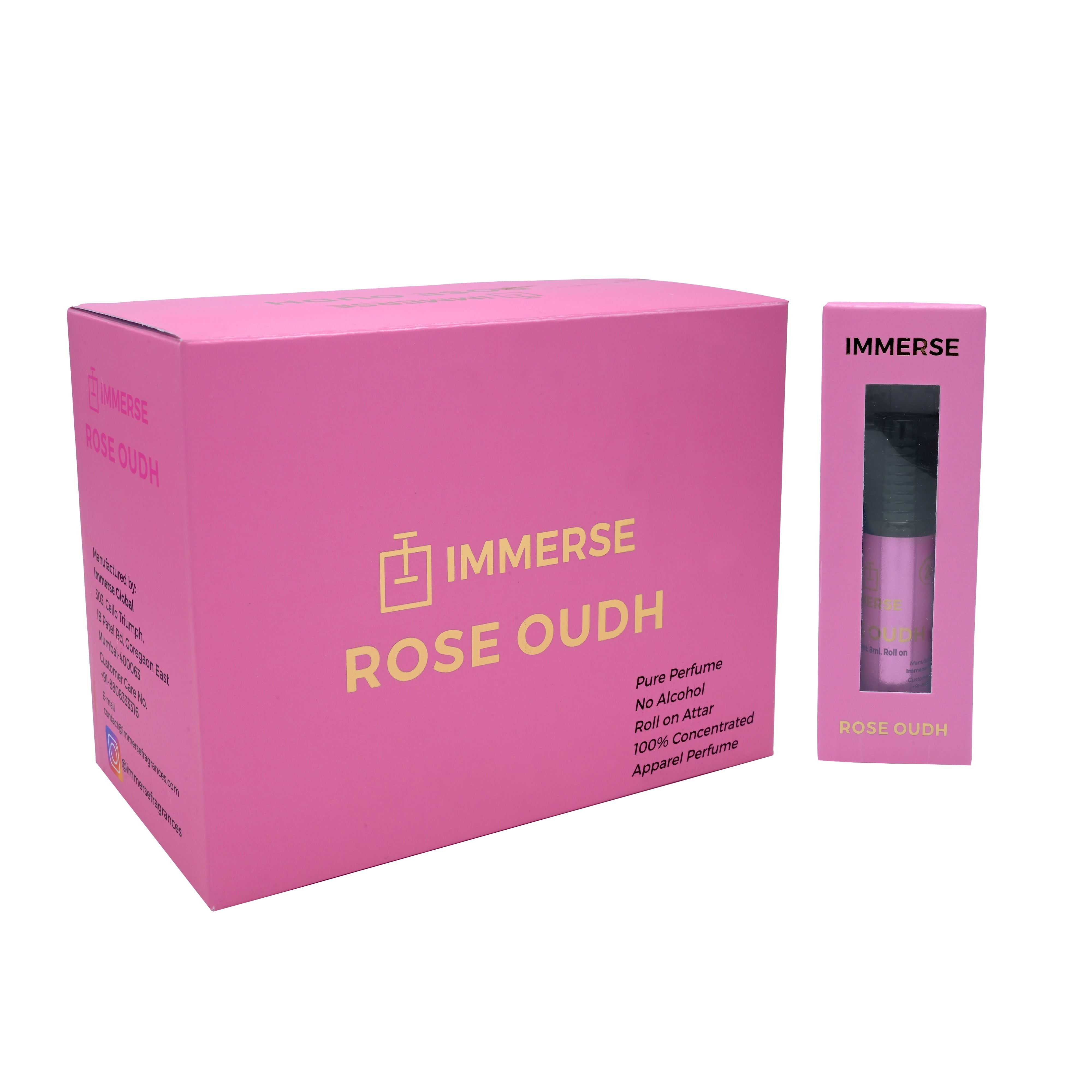 Rose Oudh Roll On Attar